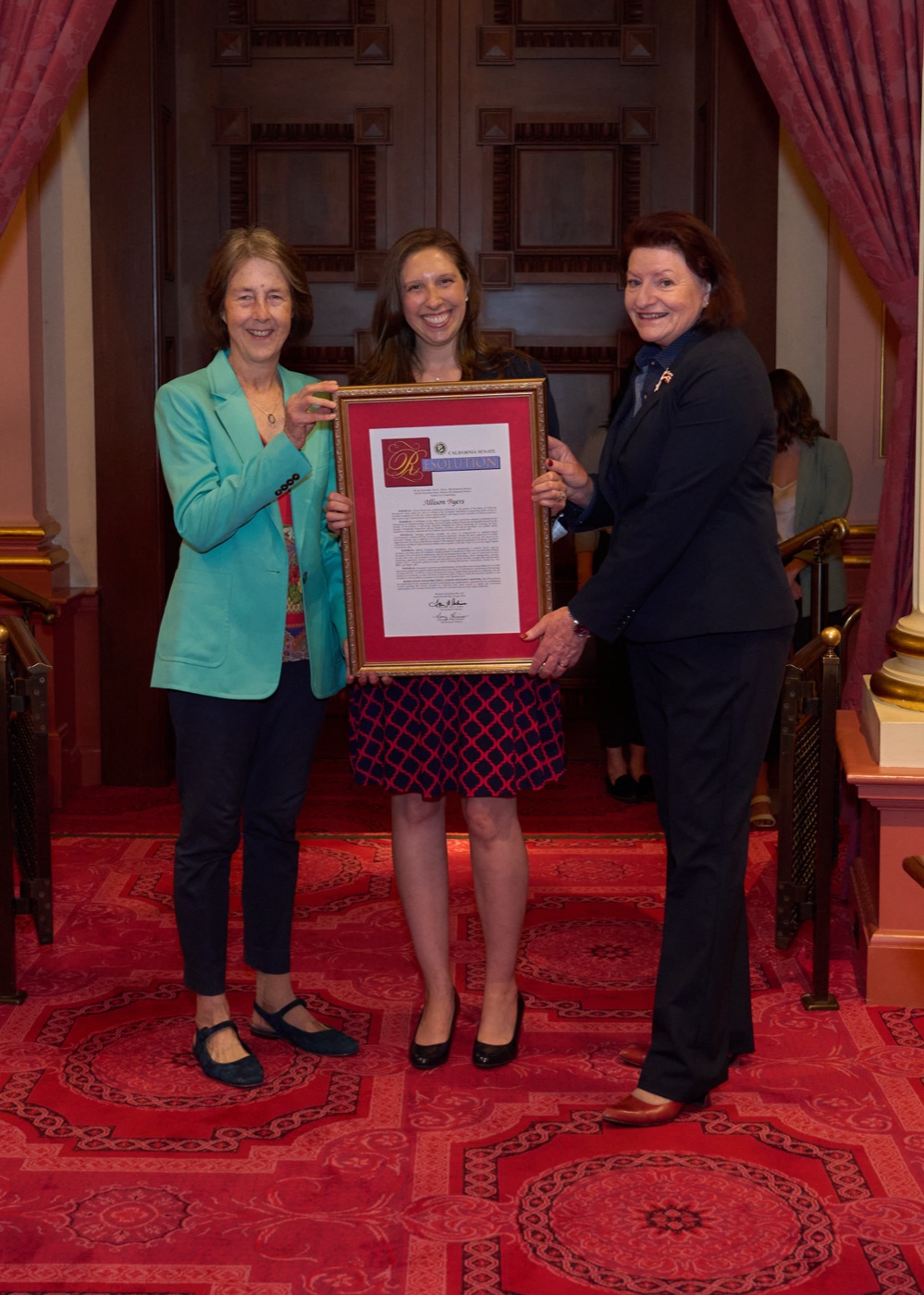 Allison Byers — California Senate recognition for the Fair Investment Practices by Venture Capital Companies Act
